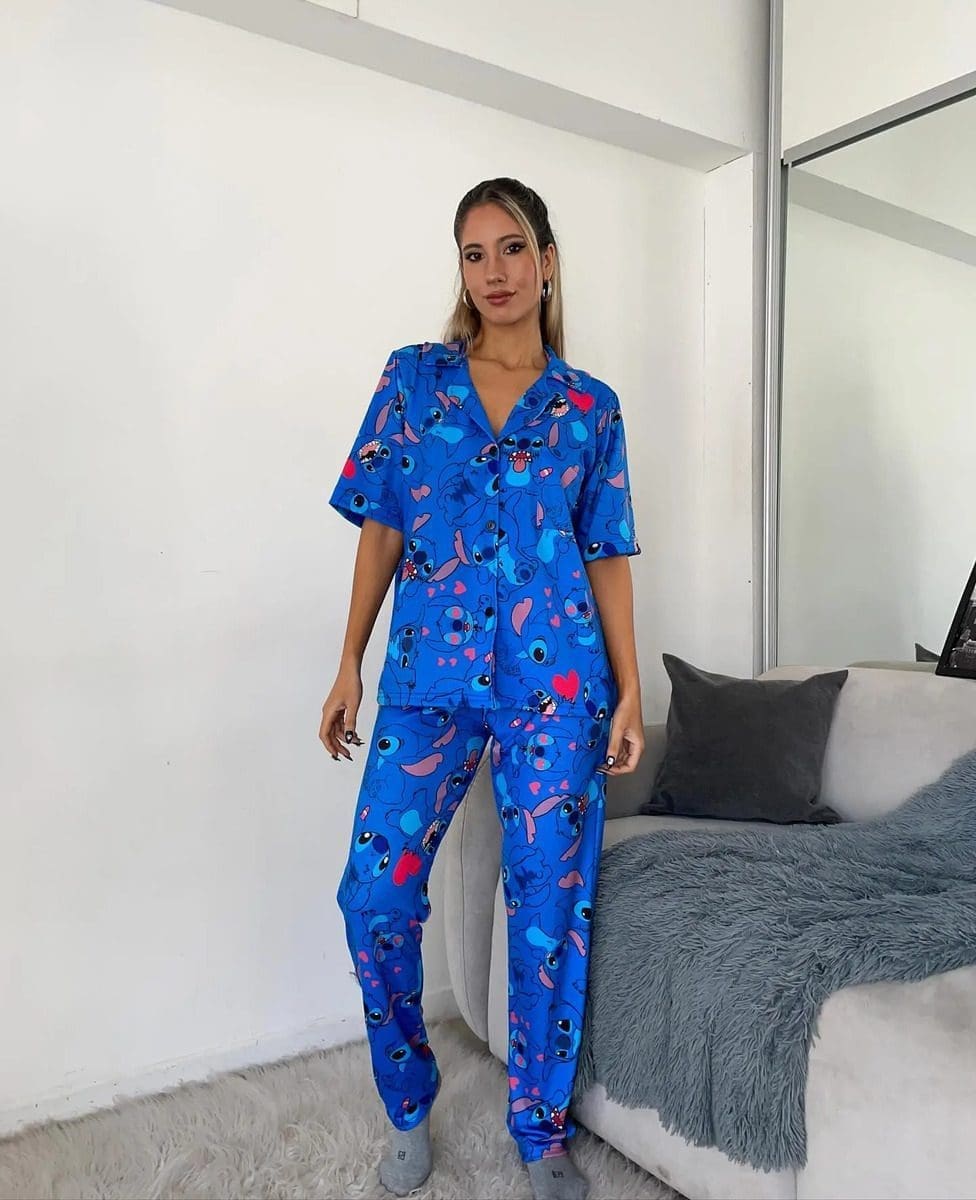 Pijama Mujer Premium Animados Camisa Super Amplios - Image 48
