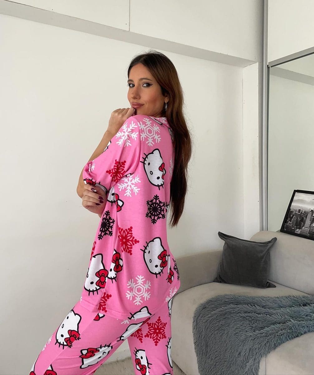 Pijama Mujer Premium Animados Camisa Super Amplios - Image 58