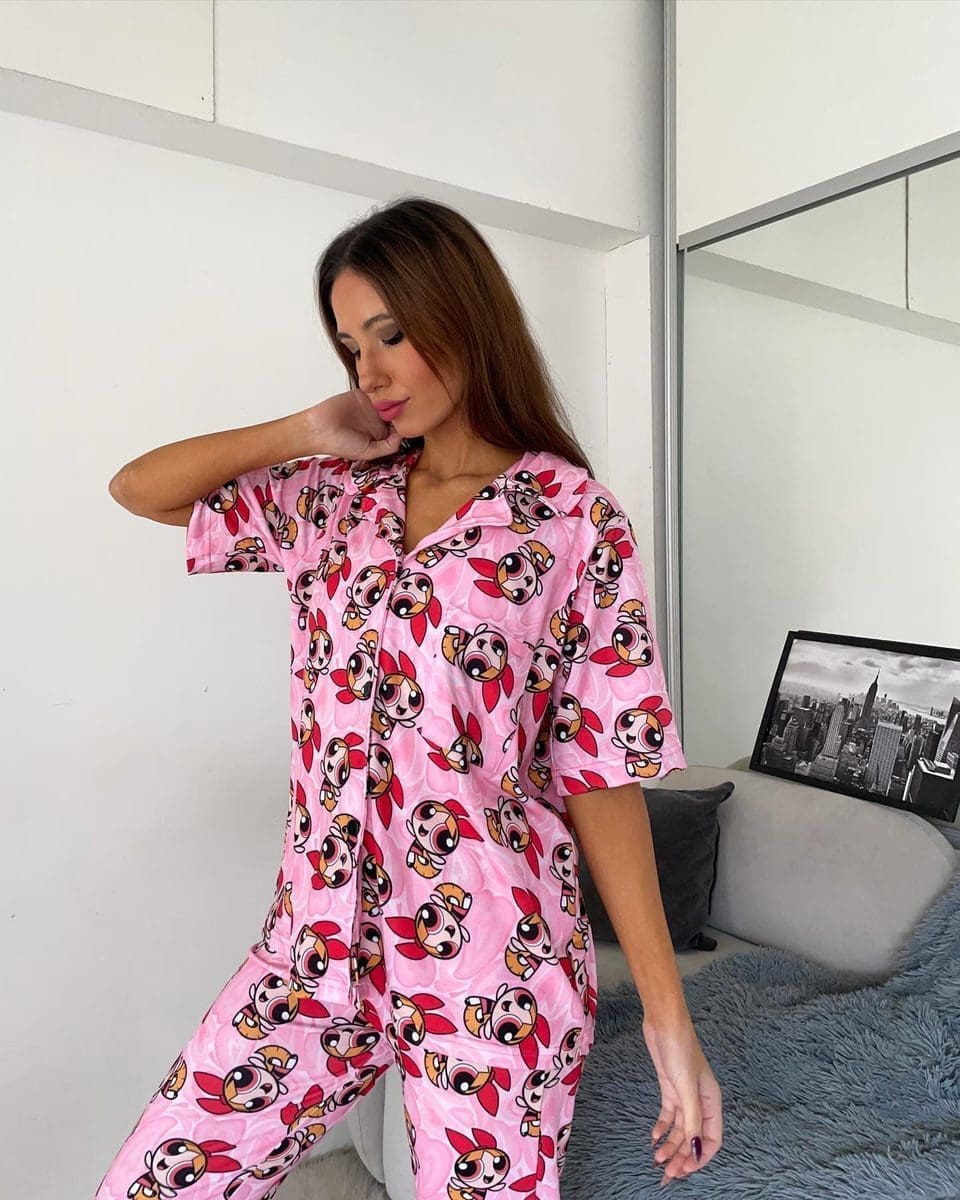 Pijama Mujer Premium Animados Camisa Super Amplios - Image 10