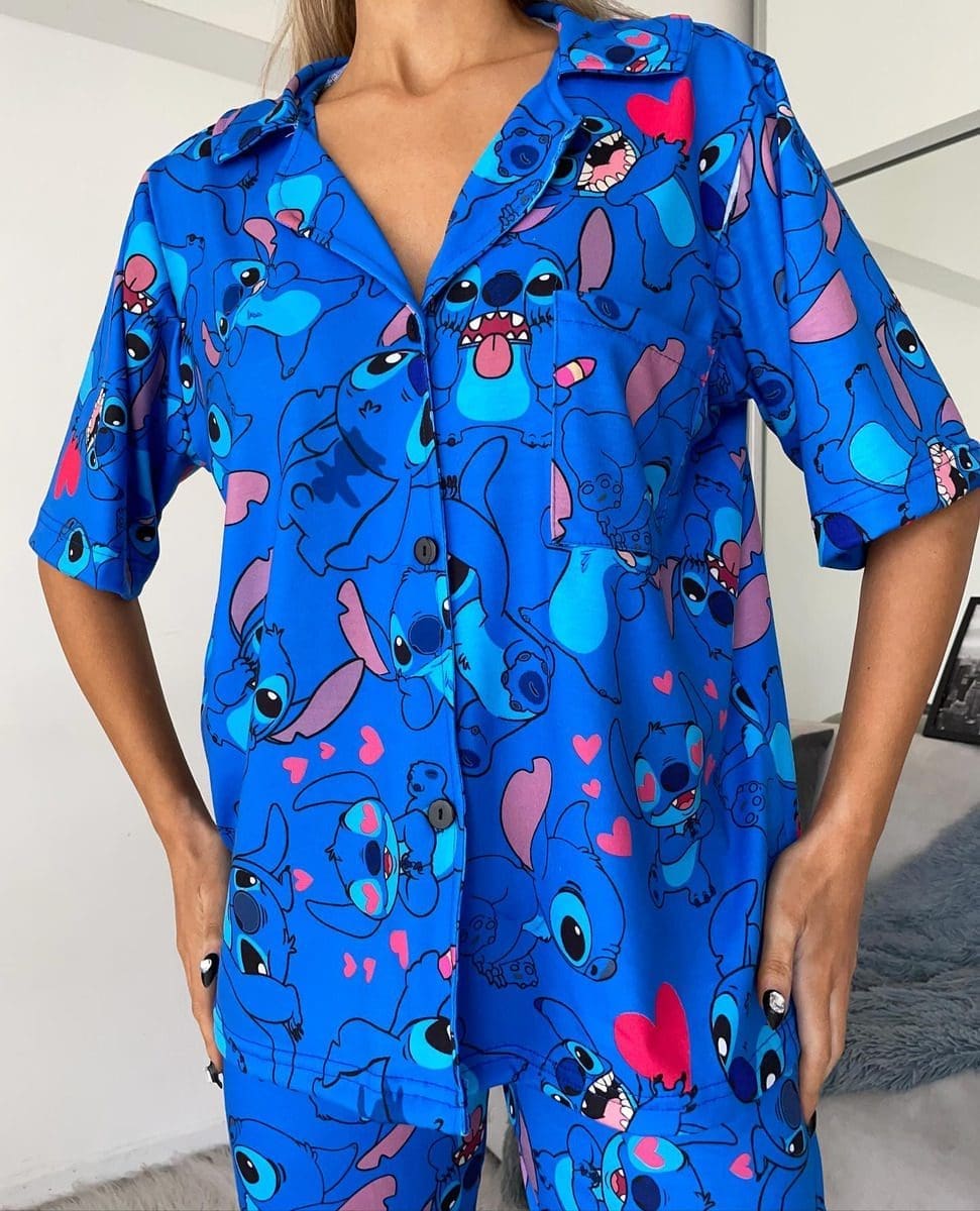 Pijama Mujer Premium Animados Camisa Super Amplios - Image 46