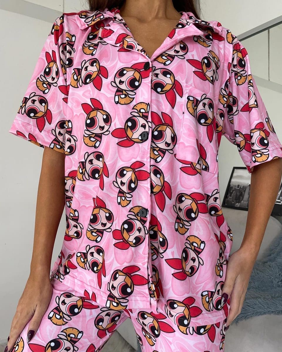 Pijama Mujer Premium Animados Camisa Super Amplios - Image 14